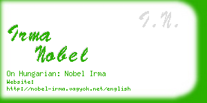 irma nobel business card